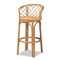 Baxton Studio Orchard Modern Bohemian Natural Brown Rattan Bar Stool 203-12588 - alternate 9